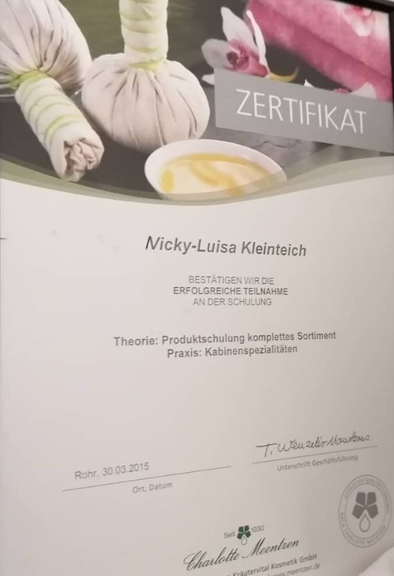 Fortbildungsnachweis Kosmetik